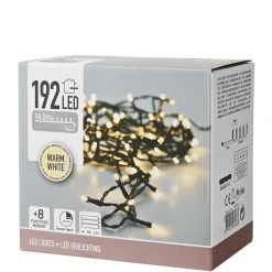 Kjell Lyslenker|Julelys|Batteridrevet dekorativ lyslenke 192 LED med lyseffekter