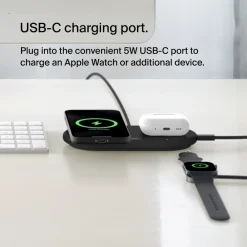 Belkin Iphone-Tilbehør|Hjemmekontor|BoostCharge Pro 2-i-1 med Qi2 15 W Svart