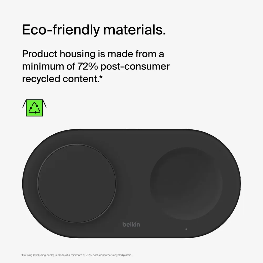 Belkin Iphone-Tilbehør|Hjemmekontor|BoostCharge Pro 2-i-1 med Qi2 15 W Svart