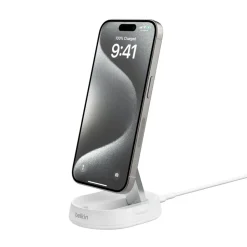 Belkin Iphone-Tilbehør|Hjemmekontor|BoostCharge Pro Ladestativ med Qi2 15 W