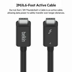 Belkin Kabler Og Adaptere|Kabler Og Adaptere|Thunderbolt 4 Aktiv USB-C-kabel 2 m
