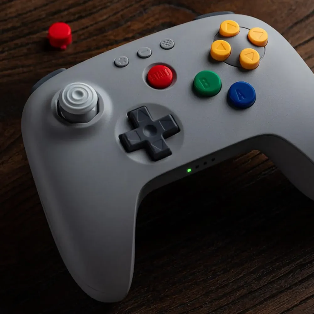 8Bitdo Skjermbeskytter Og Deksel|Gamingskjermer|64 Bluetooth Controller Classic Grey