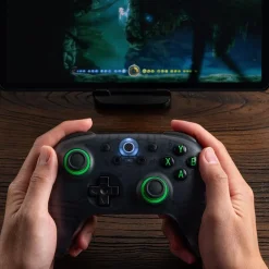 8Bitdo Skjermbeskytter Og Deksel|Gamingskjermer|Ultimate 2C trådløs håndkontroller – Transparent Black