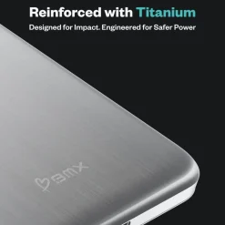 BMX Powerbank|Ultratynt magnetisk Qi2-powerbank 5000 mAh, semi-solid-state i titan