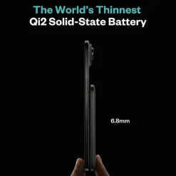 BMX Powerbank|Ultratynt magnetisk Qi2-powerbank 5000 mAh, semi-solid-state i titan