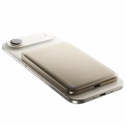 BMX Powerbank|Ultratynt magnetisk Qi2-powerbank 5000 mAh, semi-solid-state i titan