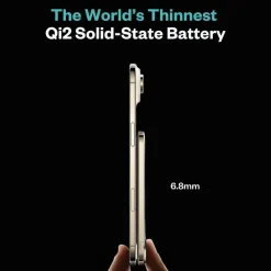 BMX Powerbank|Ultratynt magnetisk Qi2-powerbank 5000 mAh, semi-solid-state i titan