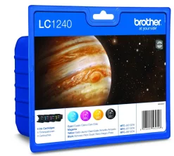 Brother Skrivere Og Tilbehør|LC1240 blekkpatroner, 4-pakk