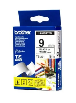 Brother Merking|TZe-tape 9 mm Svart/hvit