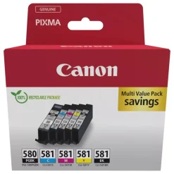 Canon Skrivere Og Tilbehør|PGI-580 og CLI-581 Blekkpatron 5-pk.