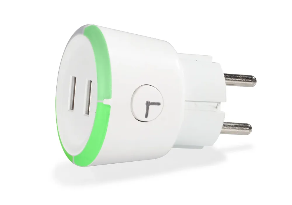 Capidi Sterkstrøm|USB-sikkerhetstimer med to porter - 3,4 A Hvit