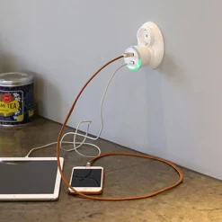 Capidi Sterkstrøm|USB-sikkerhetstimer med to porter - 3,4 A Hvit
