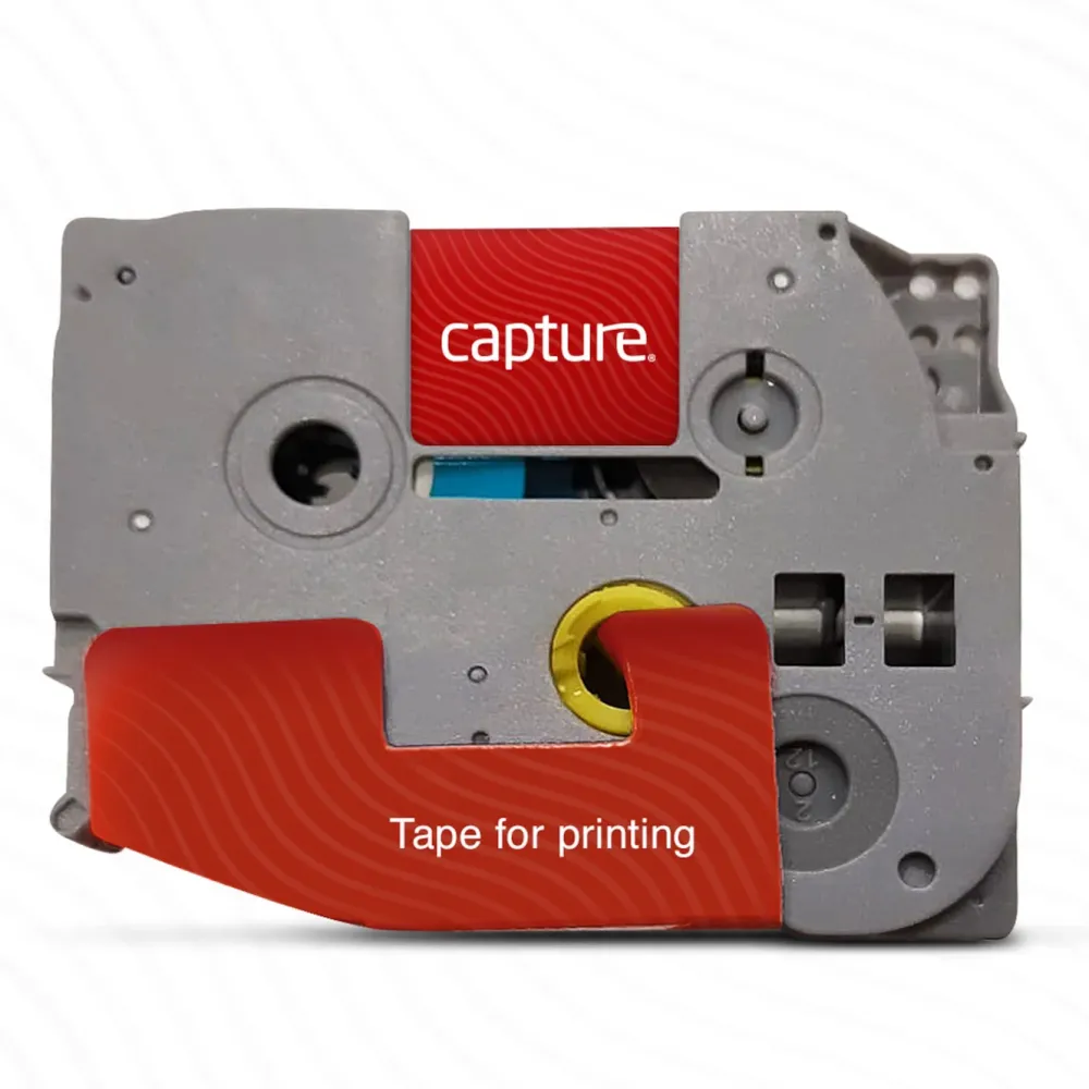 Capture Merking|Merketeip for Brother P-touch Svart på Hvit 9 mm x 8 m 12 mm x 8 m