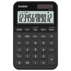 Casio Hjemmekontor|Kalkulator|MS-20YC bordskalkulator med 12 sifre Svart