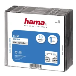 Kjell Datatilbehør|Ergonomi|CD-omslag slimcase, 10-pk.