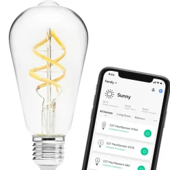 Cleverio Smart Belysning|Smart Belysning|Smart E27 ST64 Filament LED-pære 380 lm
