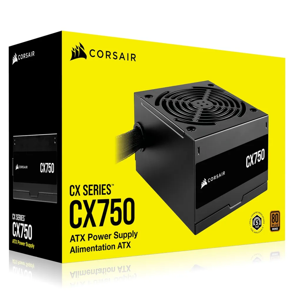 Corsair Datamaskinkomponenter|CX750 750 W Bronze Strømforsyning