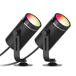 Deltaco Smart Belysning|Utendørs Belysning|Smart Home Spotlight RGB 500 lm 2-pk.