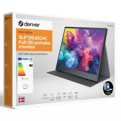 Denver Dataskjermer|Bærbar Full HD-skjerm med USB-C og IPS-panel 15,6