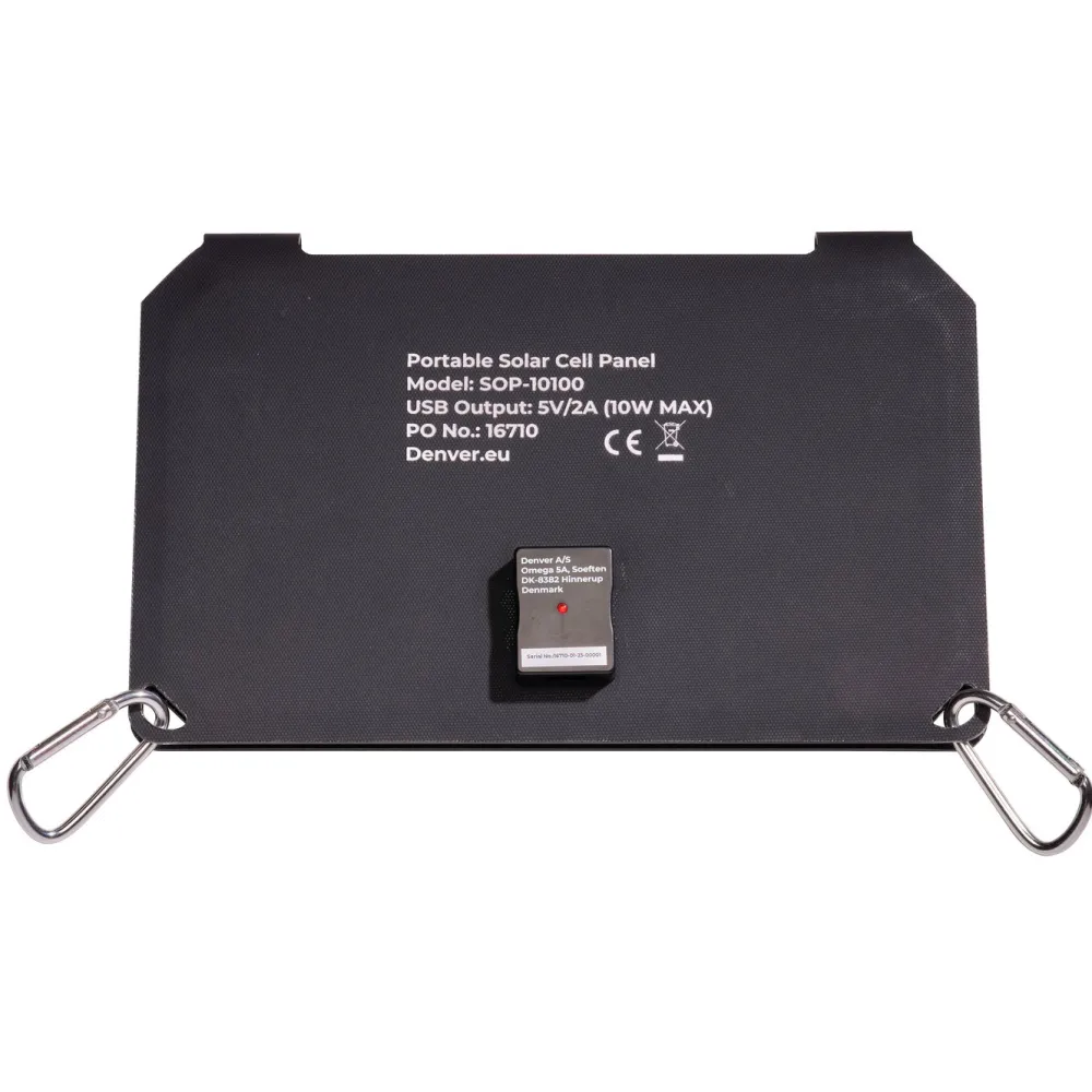 Denver Solceller Og Strømforsyning|Mobiltelefonladere|SOP-10100 Solcellelader 10 W