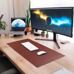 Desire2 Gaming Mus|Datamus|Skrivebordsmatte i vegansk skinn 900×400 mm