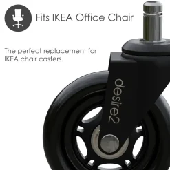 Desire2 Datatilbehør|Ergonomi|Universalhjul for kontorstoler 5-pk.