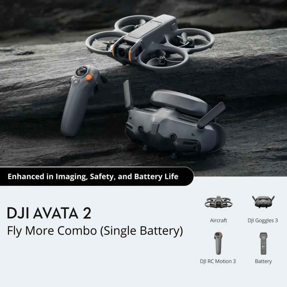 DJI Fritid|Droner|Avata 2 Fly More Combo (ett batteri)