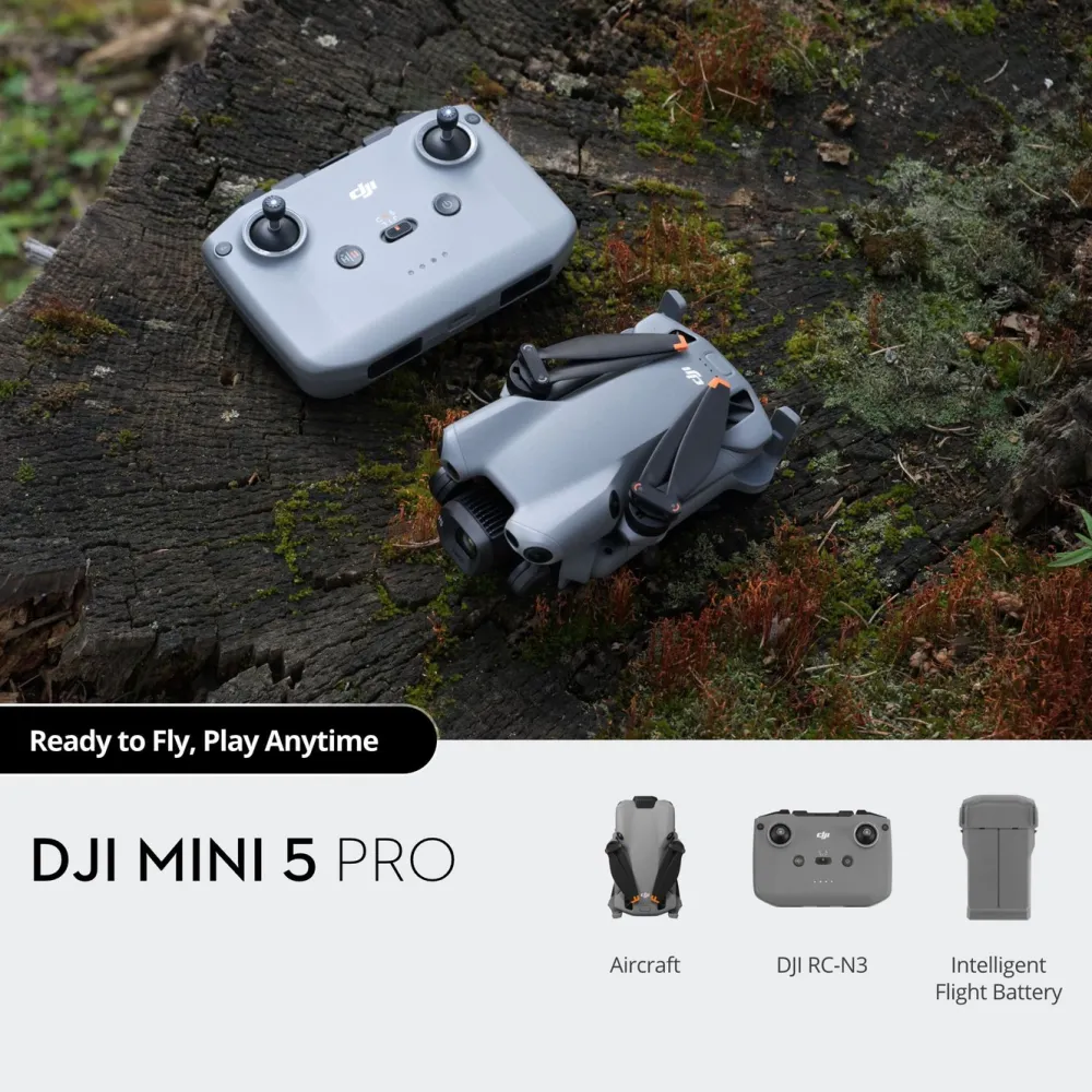 DJI Fritid|Droner|Mini 5 Pro – sammenleggbar drone med 50 MP-kamera