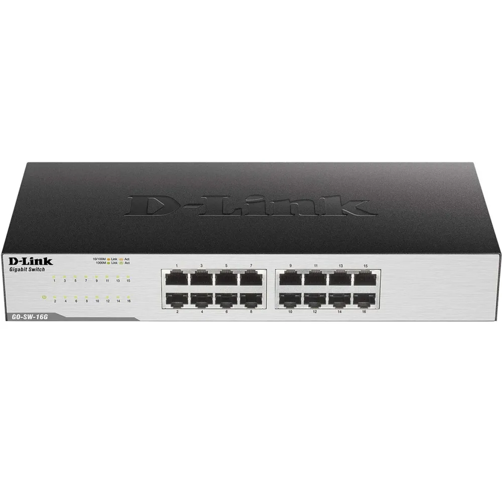 D-Link Kablet Nettverk|GO-SW-16G 16-porters gigabitswitch