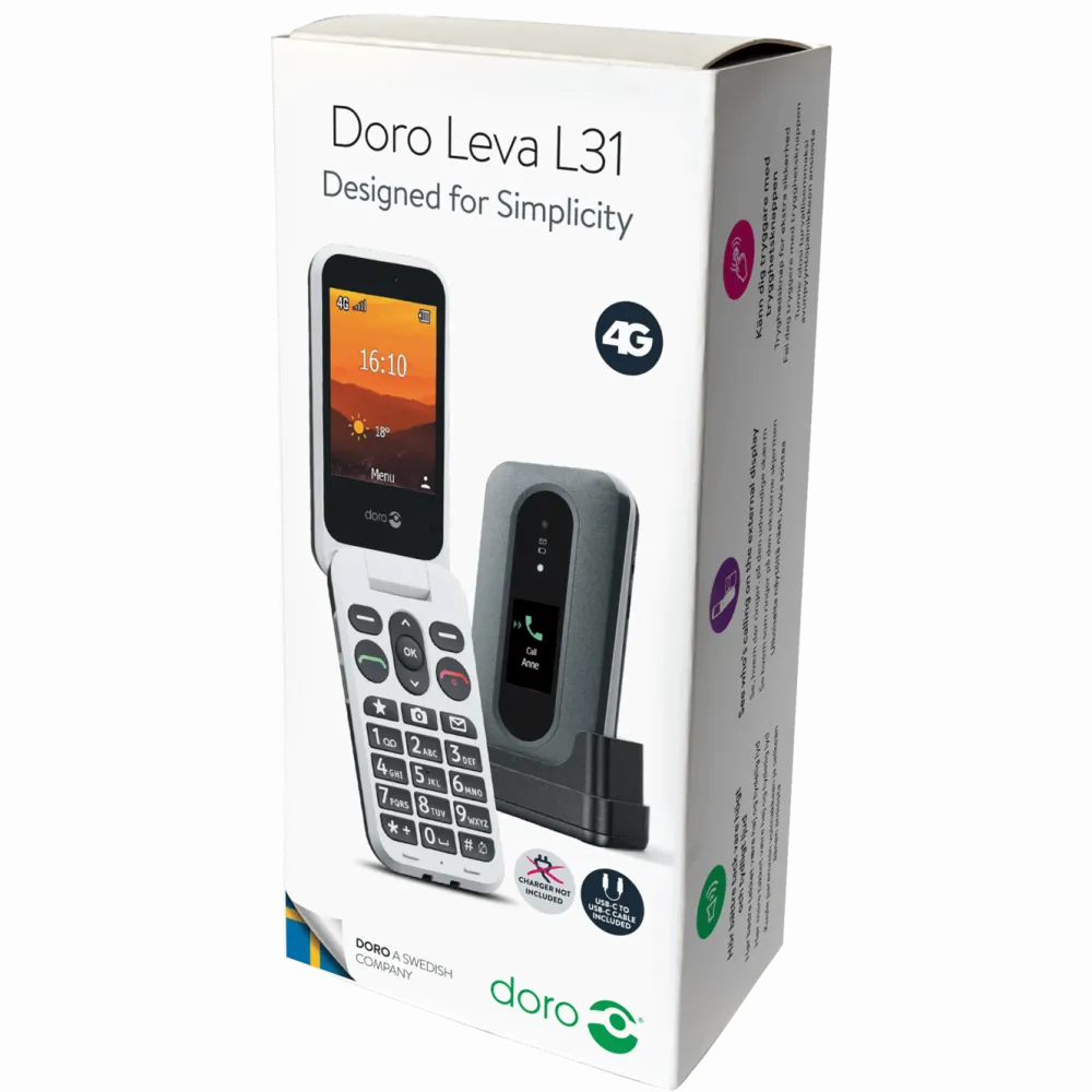 Doro Mobiltelefoner|Leva L31 Mobiltelefon 4G