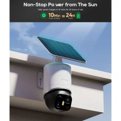 Dreame Kameraovervåking|NAVO Elite 1 OutCam utendørskamera med doble linser Hvit