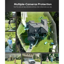 Dreame Kameraovervåking|NAVO Elite 1 OutCam utendørskamera med doble linser Hvit