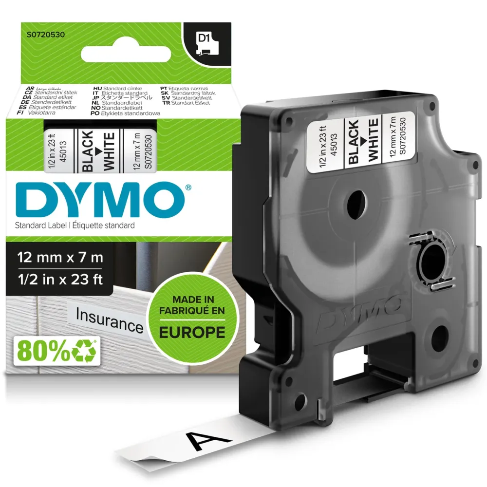 Dymo Merking|D1-merketape 12 mm