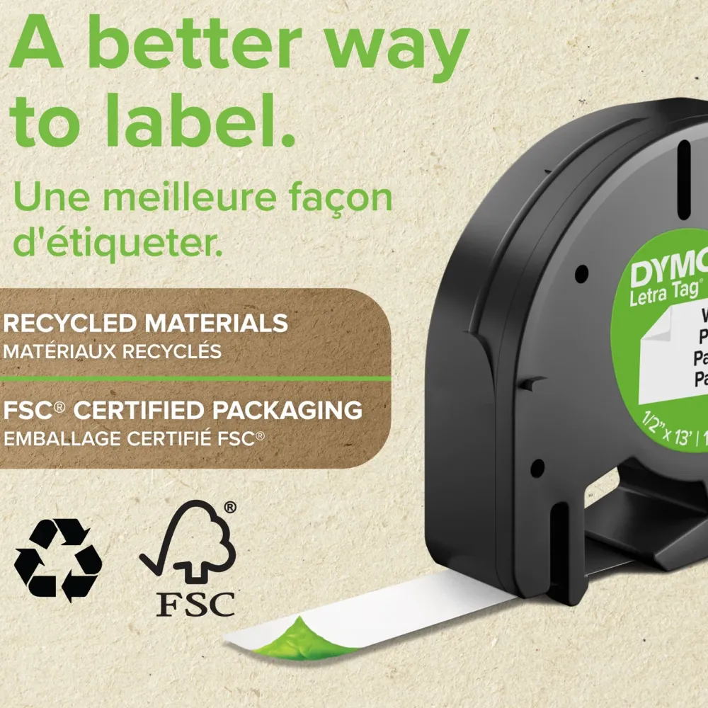 Dymo Merking|Letratag merketape av papir 12 mm