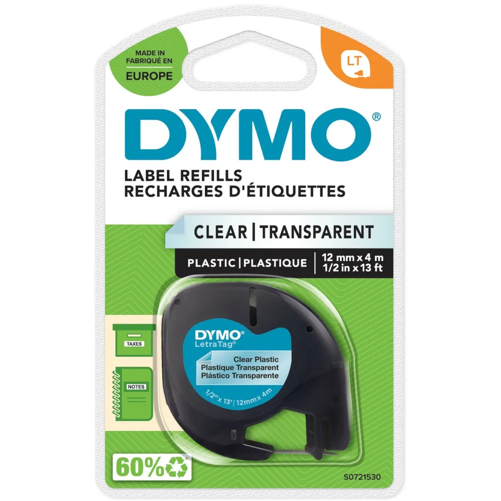 Dymo Merking|Letratag merketape av plast 12 mm