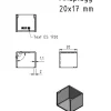 Kjell Kabelhåndtering|Elektrisk Installasjon|Endestykke for kabelkanal 20x17 mm
