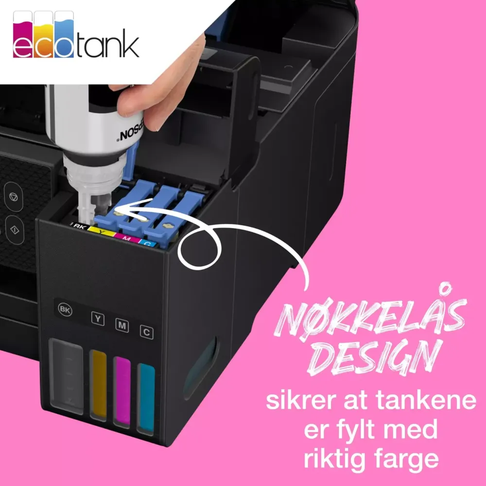 Epson Skrivere Og Tilbehør|104 EcoTank blekkflaske 65 ml Svart