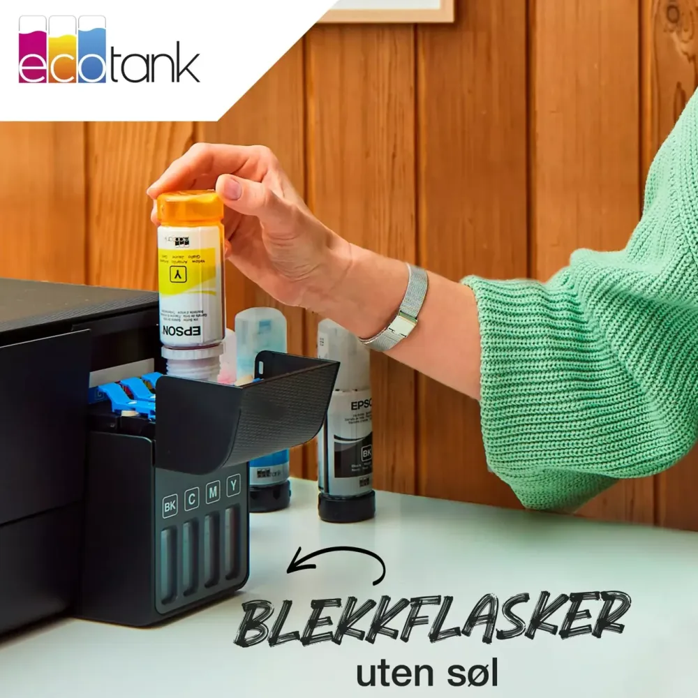 Epson Skrivere Og Tilbehør|104 EcoTank blekkflasker 4-pakk 4-pk.