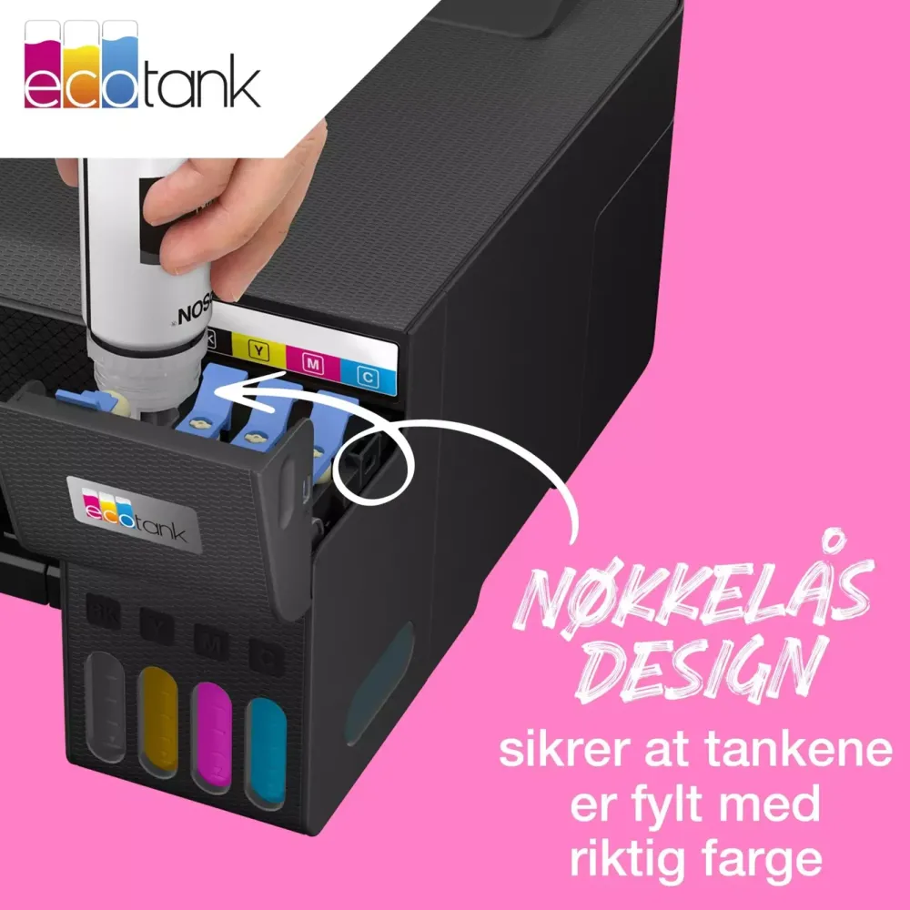 Epson Skrivere Og Tilbehør|104 EcoTank blekkflasker 4-pakk 4-pk.