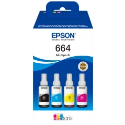 Epson Skrivere Og Tilbehør|664 EcoTank blekkpåfylling 4-pakk