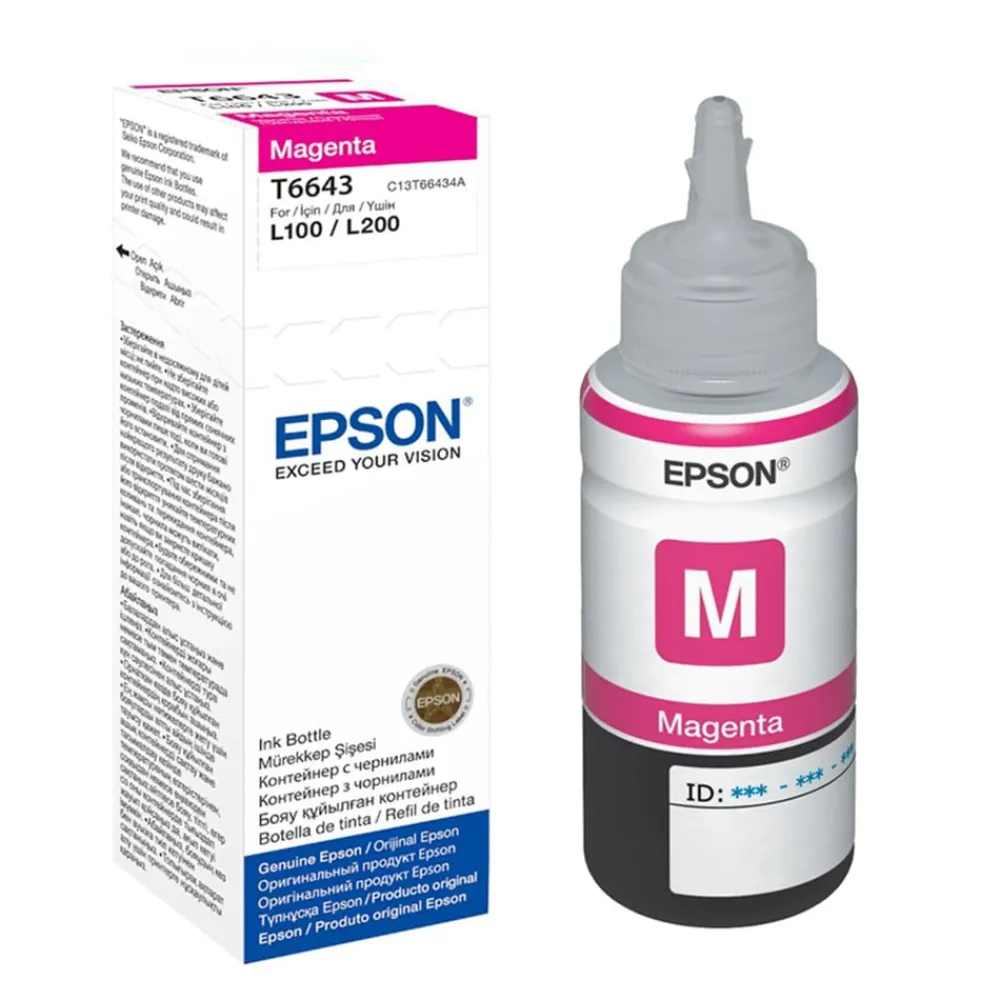 Epson Skrivere Og Tilbehør|T6643 Blekkpatron Magenta