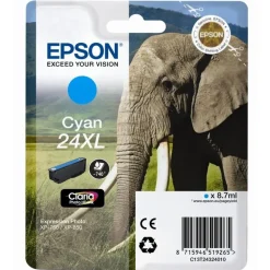Epson Skrivere Og Tilbehør|T2432 Blekkpatron XL Cyan