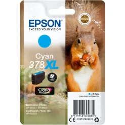 Epson Skrivere Og Tilbehør|T378 XL Blekkpatron - Cyan