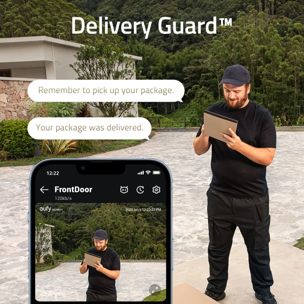 Eufy Smart Dørklokke|Smart Dørklokke|Dual Video Doorbell 2K Dørklokke med basestasjon