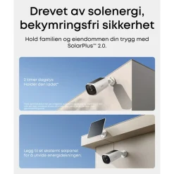 Eufy Alarmsystemer|Skimmingsbeskyttelse|Cam E40 Overvåkingssystem 4-pack