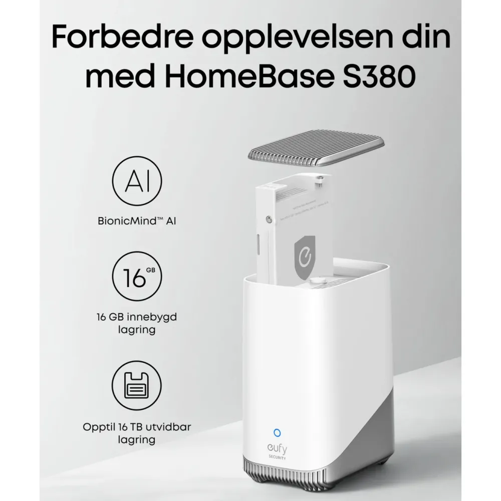 Eufy Alarmsystemer|Skimmingsbeskyttelse|Cam E40 Overvåkingssystem 4-pack