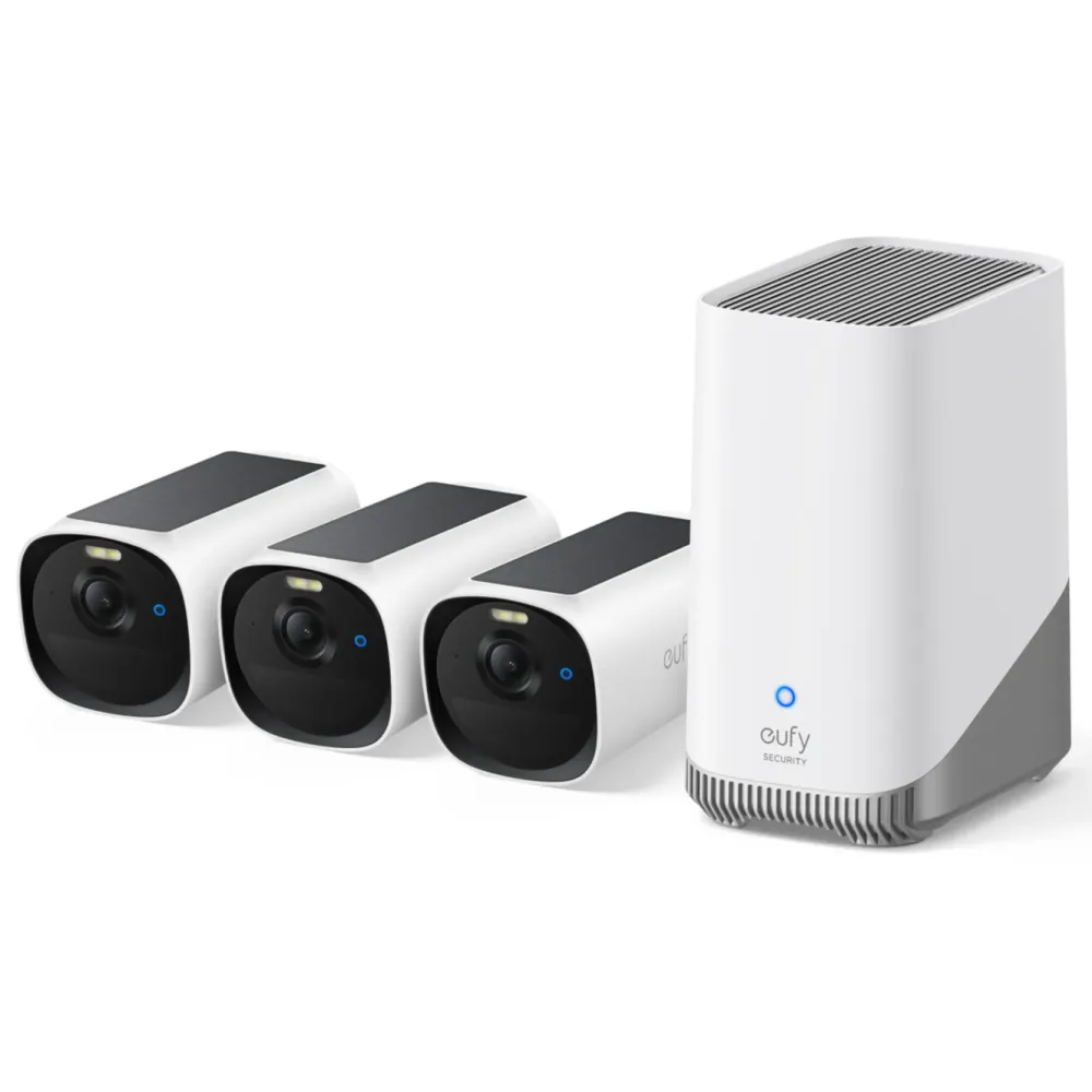 Eufy Kameraovervåking|Cam E40 Overvåkingssystem 3-pack