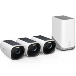 Eufy Kameraovervåking|Cam 3 Overvåkingssystem med solpanel 3-pack