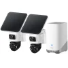 Eufy Kameraovervåking|Cam S4 Overvåkingssystem med solpanel 2-pack
