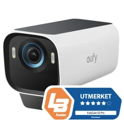 Eufy Kameraovervåking|Cam S3 Pro Ekstra kamera med solpanel